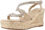 Alma en Pena Slangenwig sandaal met strass Beige Dames - Thumbnail 2