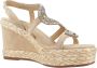 Alma en Pena Slangenwig sandaal met strass Beige Dames - Thumbnail 5