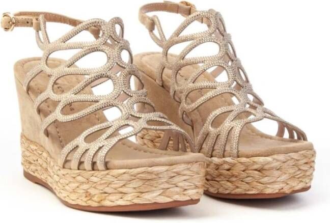 Alma en Pena Wedges Beige Dames