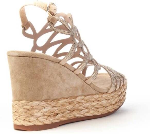 Alma en Pena Wedges Beige Dames