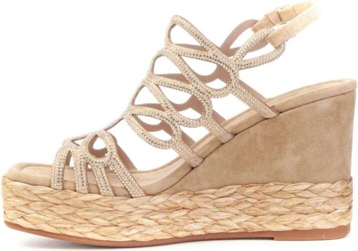 Alma en Pena Wedges Beige Dames