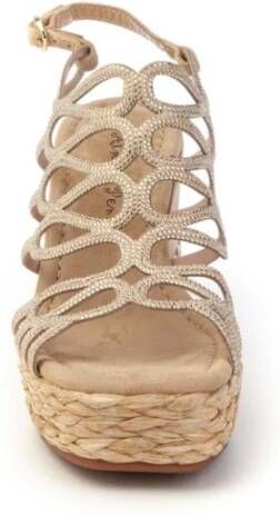 Alma en Pena Wedges Beige Dames