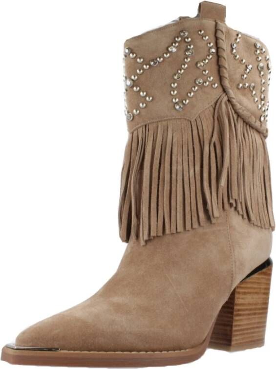 Alma en Pena Western Style Cowboy Boots Brown Dames