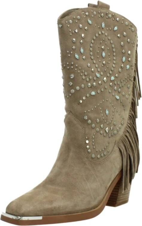 Alma en Pena Western Style Cowboy Boots Brown Dames