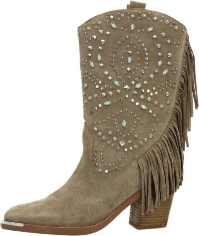 Alma en Pena Western Style Cowboy Boots Brown Dames