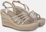 Alma en Pena Wig Sandalen met Sprankelende Details Yellow Dames - Thumbnail 2