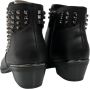 Alma en Pena Zwarte leren studs enkellaarzen Black Dames - Thumbnail 4