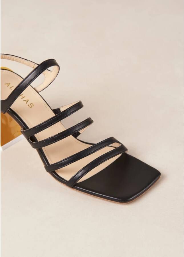 ALOHAS Aubrey Leren Sandalen Black Dames