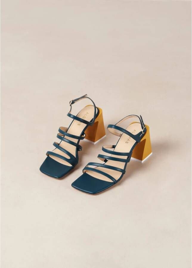 ALOHAS Aubrey Leren Sandalen Blue Dames