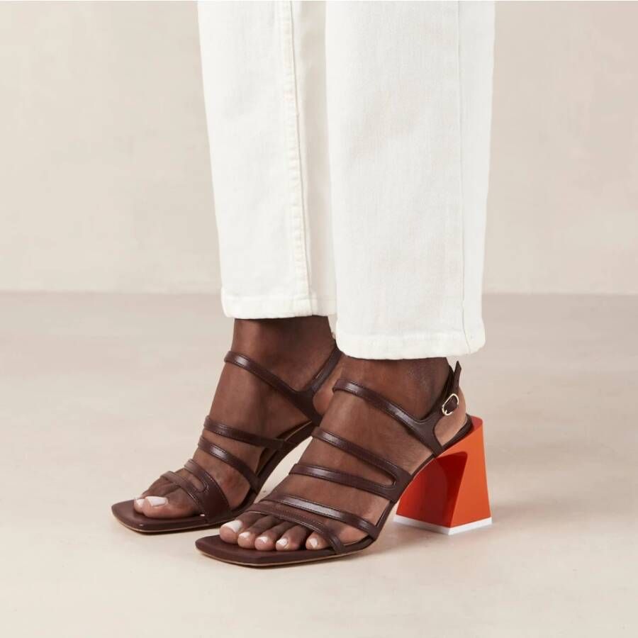 ALOHAS Aubrey Leren Sandalen Brown Dames