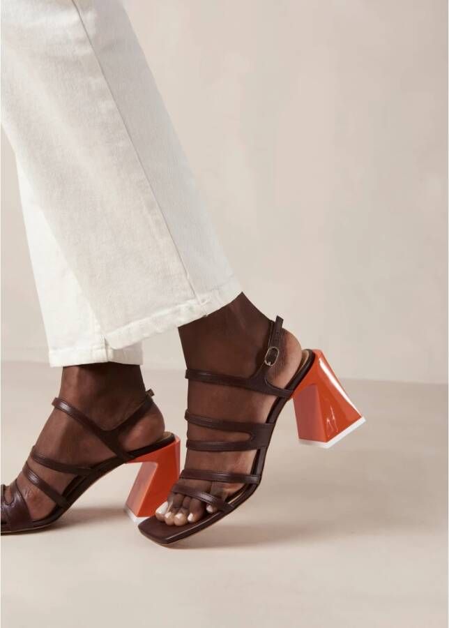 ALOHAS Aubrey Leren Sandalen Brown Dames