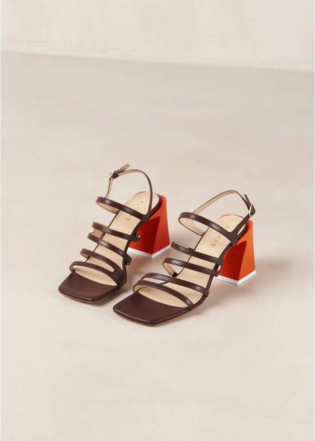 ALOHAS Aubrey Leren Sandalen Brown Dames