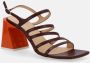 ALOHAS Aubrey Leren Sandalen Brown Dames - Thumbnail 9