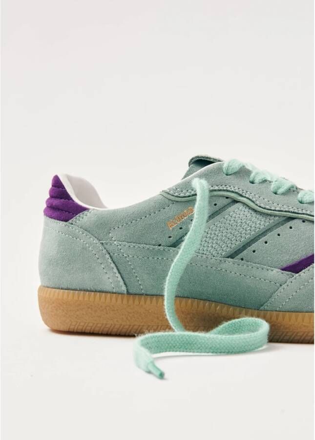 ALOHAS Blauwe leren sneakers Green Dames