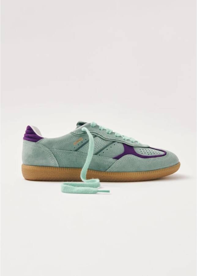 ALOHAS Blauwe leren sneakers Green Dames