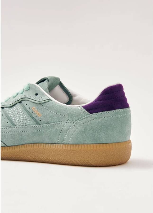 ALOHAS Blauwe leren sneakers Green Dames