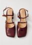 ALOHAS Burgundy Leren Pumps Red Dames - Thumbnail 2