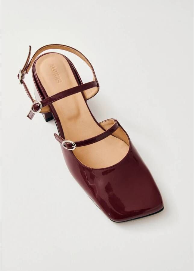 ALOHAS Burgundy Leren Pumps Red Dames