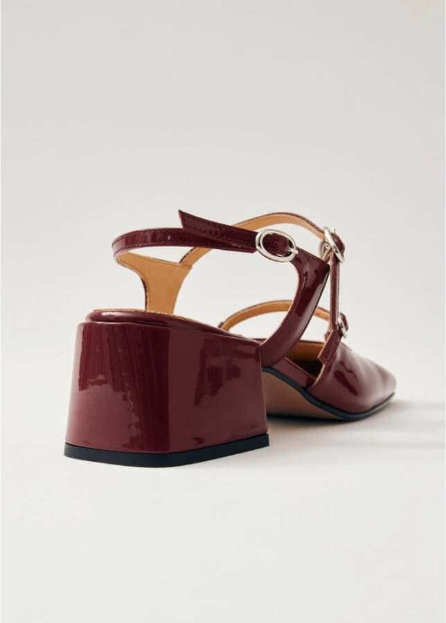 ALOHAS Burgundy Leren Pumps Red Dames