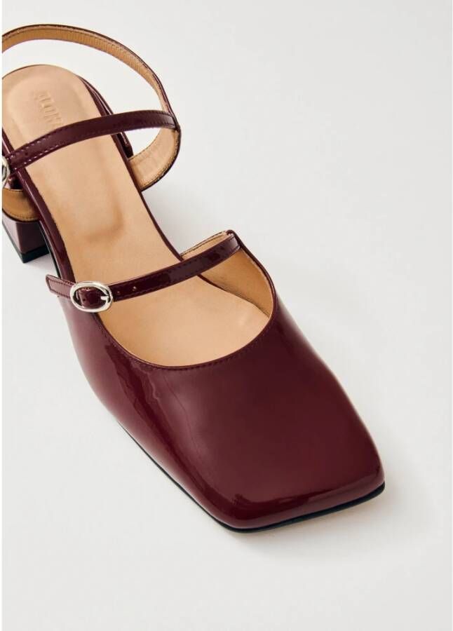 ALOHAS Burgundy Leren Pumps Red Dames