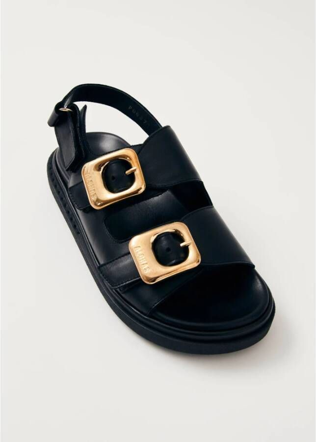 ALOHAS Daria Zwarte Leren Sandalen Black Dames