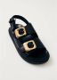 ALOHAS Daria Zwarte Leren Sandalen Black Dames - Thumbnail 2