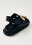 ALOHAS Daria Zwarte Leren Sandalen Black Dames - Thumbnail 6