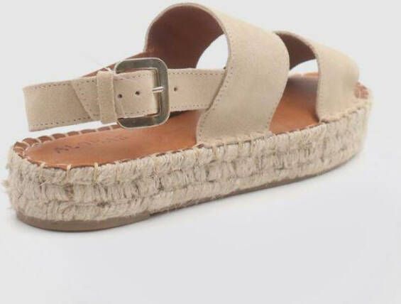 ALOHAS Dubbele riem sandalen Beige Dames