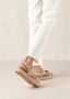 ALOHAS Dubbele riem sandalen Beige Dames - Thumbnail 2