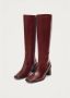 ALOHAS East Sleek Burgundy Leren Laarzen Red Dames - Thumbnail 2