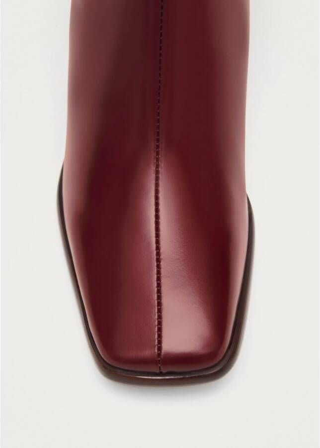 ALOHAS East Sleek Burgundy Leren Laarzen Red Dames