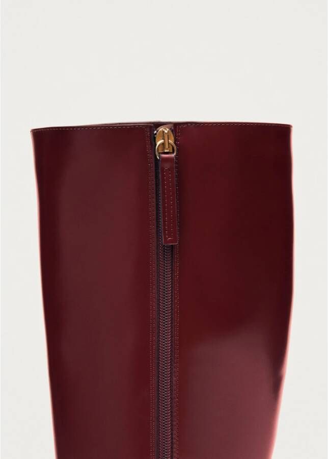 ALOHAS East Sleek Burgundy Leren Laarzen Red Dames