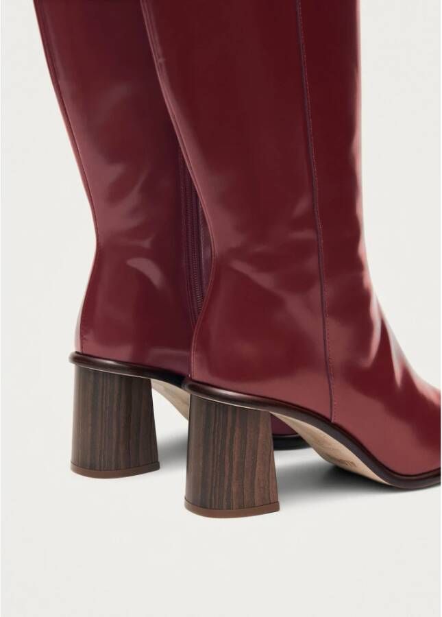 ALOHAS East Sleek Burgundy Leren Laarzen Red Dames