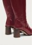 ALOHAS East Sleek Burgundy Leren Laarzen Red Dames - Thumbnail 5