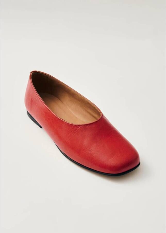 ALOHAS Edie Leren Ballet Flats Red Dames