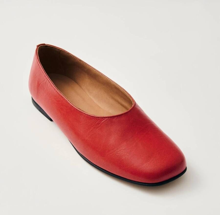 ALOHAS Edie Leren Ballet Flats Red Dames