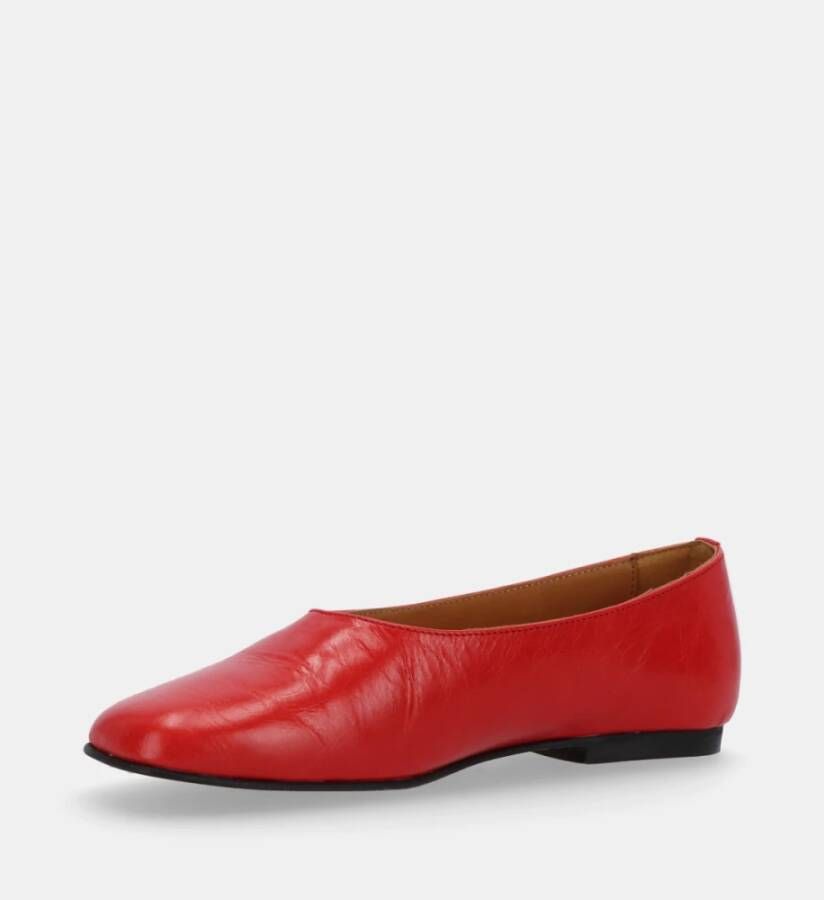 ALOHAS Edie Leren Ballet Flats Red Dames