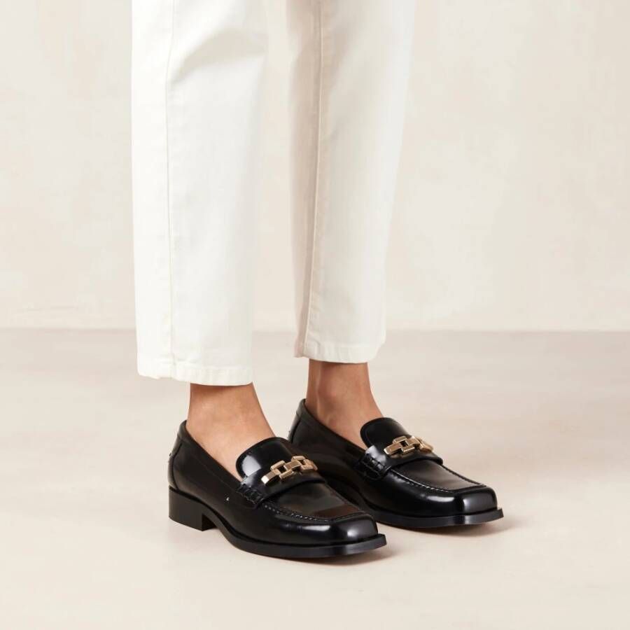 ALOHAS Elliot leren loafers Black Dames