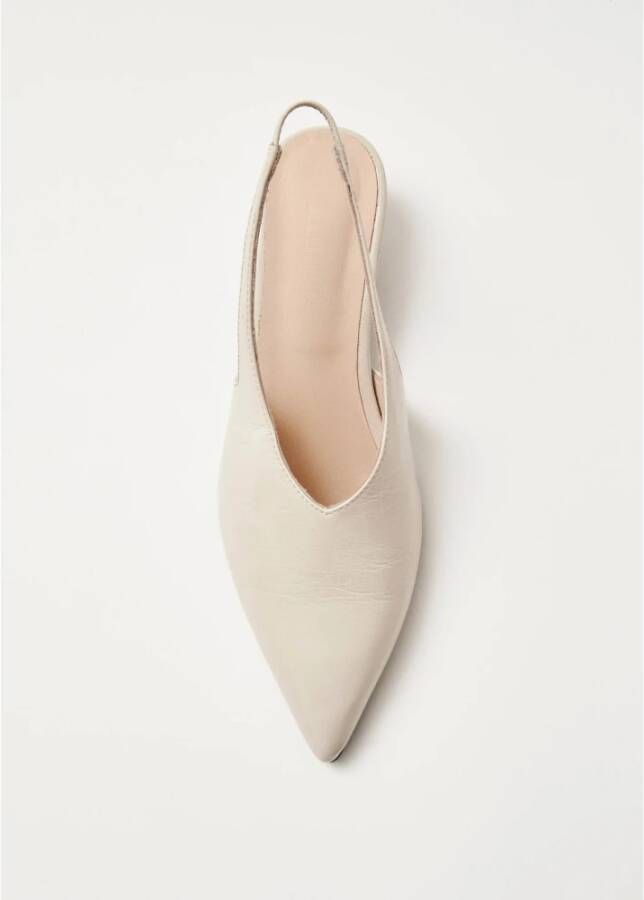 ALOHAS Eros Crème Leren Pumps White Dames