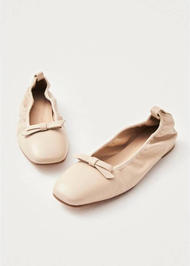 ALOHAS Freya Crème Leren Ballet Flats Beige Dames