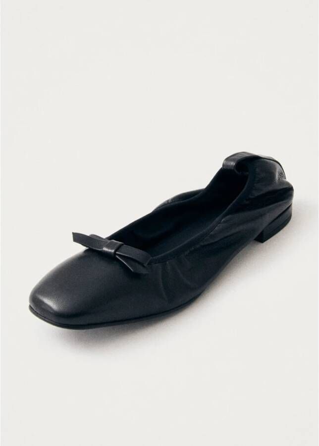 ALOHAS Freya Zwarte Leren Ballet Flats Black Dames