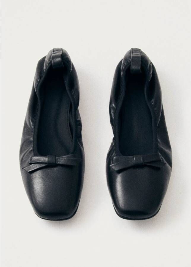 ALOHAS Freya Zwarte Leren Ballet Flats Black Dames