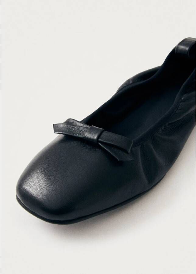 ALOHAS Freya Zwarte Leren Ballet Flats Black Dames