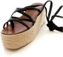 ALOHAS Gekruiste Enkel Espadrilles Black Dames - Thumbnail 3