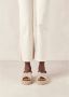 ALOHAS Gekruiste Platform Bicolor Beige Dames - Thumbnail 11