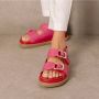 ALOHAS Harper Bicolor Magenta Leren Sandalen Red Dames - Thumbnail 5