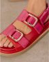 ALOHAS Harper Bicolor Magenta Leren Sandalen Red Dames - Thumbnail 6