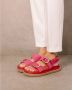 ALOHAS Harper Bicolor Magenta Leren Sandalen Red Dames - Thumbnail 7