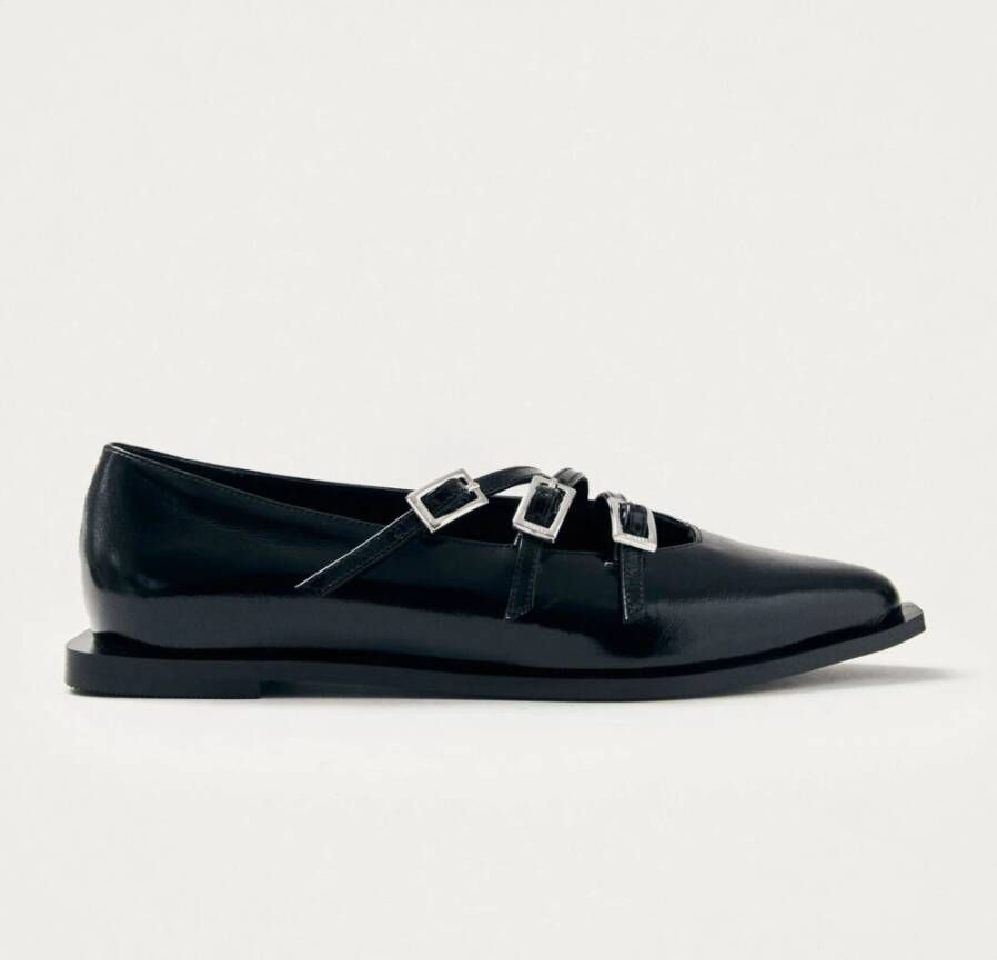 ALOHAS Jive Onix Zwart Leren Ballet Flats Black Dames