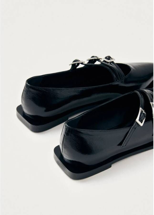 ALOHAS Jive Onix Zwart Leren Ballet Flats Black Dames